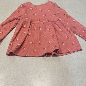 Cat & Jack Pink Floral Long Sleeve Tee